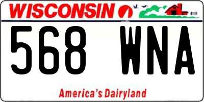 WI license plate 568WNA