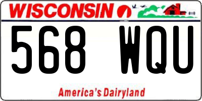 WI license plate 568WQU