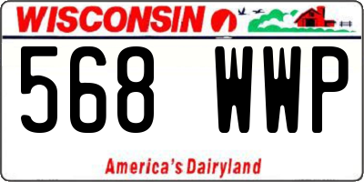 WI license plate 568WWP