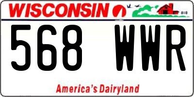 WI license plate 568WWR