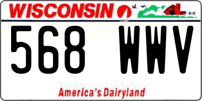 WI license plate 568WWV
