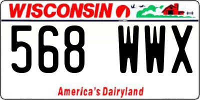 WI license plate 568WWX