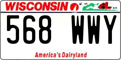 WI license plate 568WWY