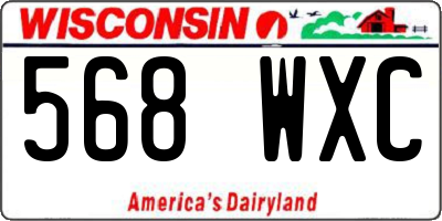WI license plate 568WXC
