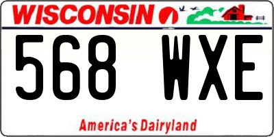 WI license plate 568WXE