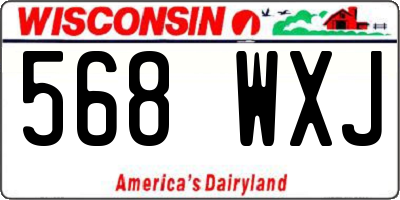 WI license plate 568WXJ