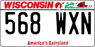 WI license plate 568WXN