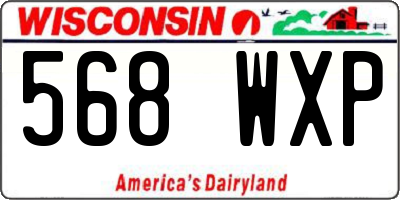 WI license plate 568WXP