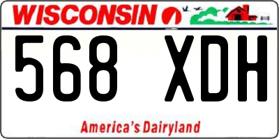 WI license plate 568XDH