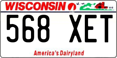 WI license plate 568XET