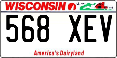 WI license plate 568XEV