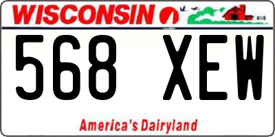 WI license plate 568XEW