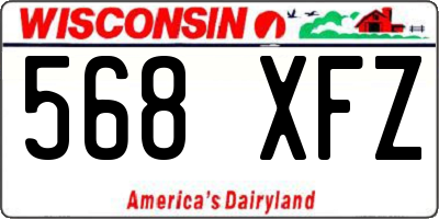 WI license plate 568XFZ