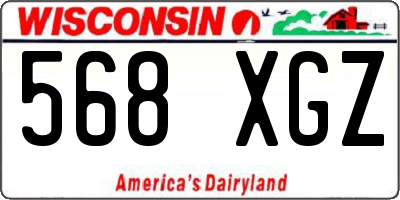 WI license plate 568XGZ