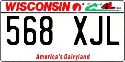 WI license plate 568XJL