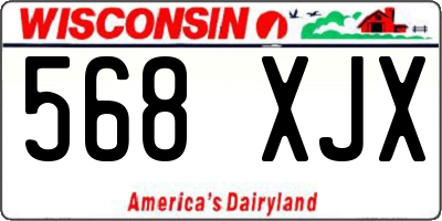 WI license plate 568XJX