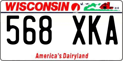 WI license plate 568XKA