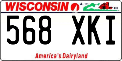WI license plate 568XKI