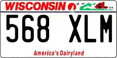 WI license plate 568XLM