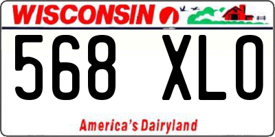 WI license plate 568XLO