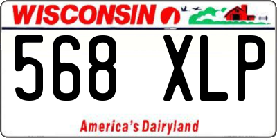 WI license plate 568XLP