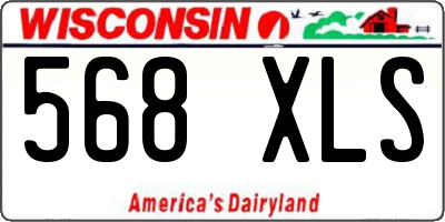 WI license plate 568XLS