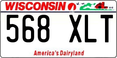 WI license plate 568XLT