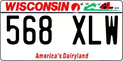 WI license plate 568XLW