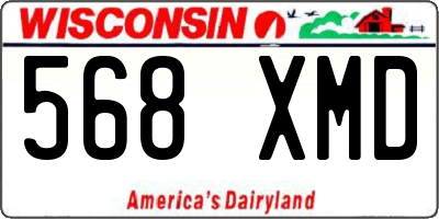 WI license plate 568XMD