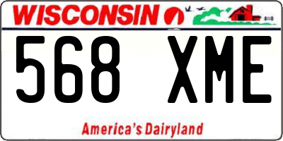 WI license plate 568XME