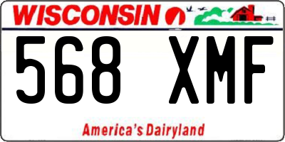 WI license plate 568XMF