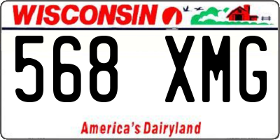 WI license plate 568XMG