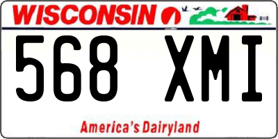 WI license plate 568XMI