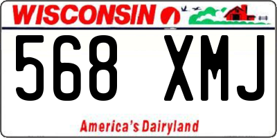 WI license plate 568XMJ