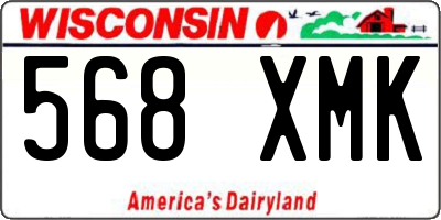 WI license plate 568XMK