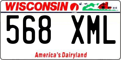 WI license plate 568XML