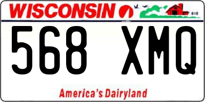 WI license plate 568XMQ