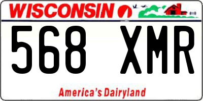 WI license plate 568XMR