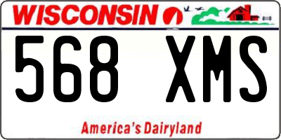 WI license plate 568XMS