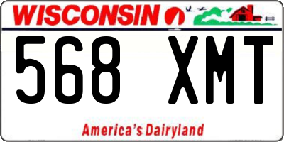 WI license plate 568XMT