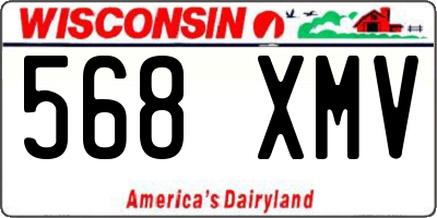 WI license plate 568XMV