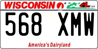 WI license plate 568XMW
