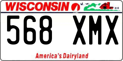WI license plate 568XMX