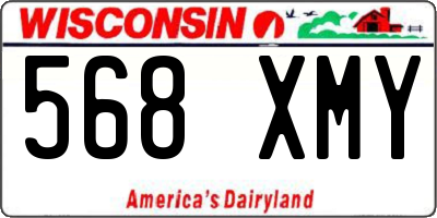 WI license plate 568XMY