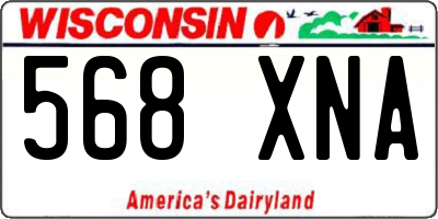WI license plate 568XNA