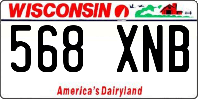 WI license plate 568XNB