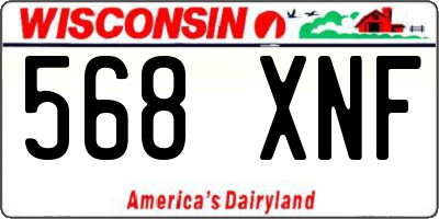 WI license plate 568XNF