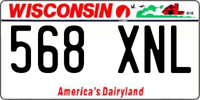 WI license plate 568XNL