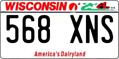 WI license plate 568XNS