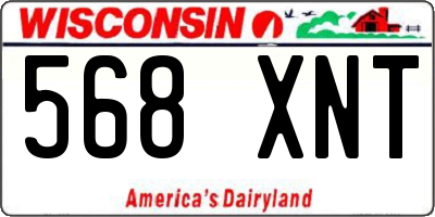WI license plate 568XNT